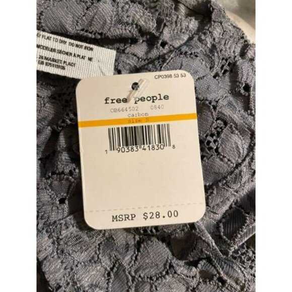 Free People Front Strap Triangle Bra Carbon SMALL - Picture 5 of 7